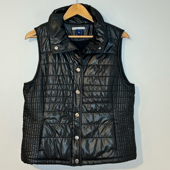 Bandolino Blu Black Quilted Puffer Vest – Size Large - Picture 3 of 6